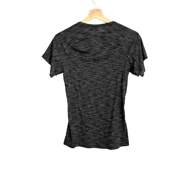 lululemon &Go Take-Off Tee Heathered Black Flutter-Sleeve Sz 4 Studio-to-Street - Picture 4 of 10